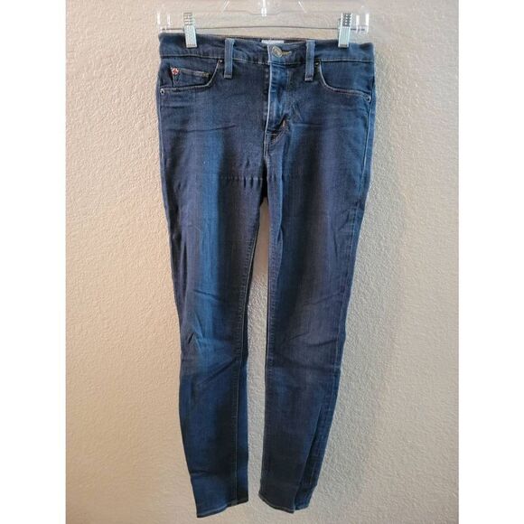 Hudson Women's Blue Mid-Rise Zip Fly Stretch Skinny Jeans Size 27 - Picture 1 of 4